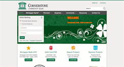 Desktop Screenshot of bankwithcornerstone.com