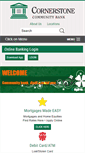 Mobile Screenshot of bankwithcornerstone.com