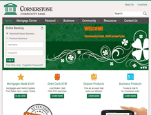 Tablet Screenshot of bankwithcornerstone.com